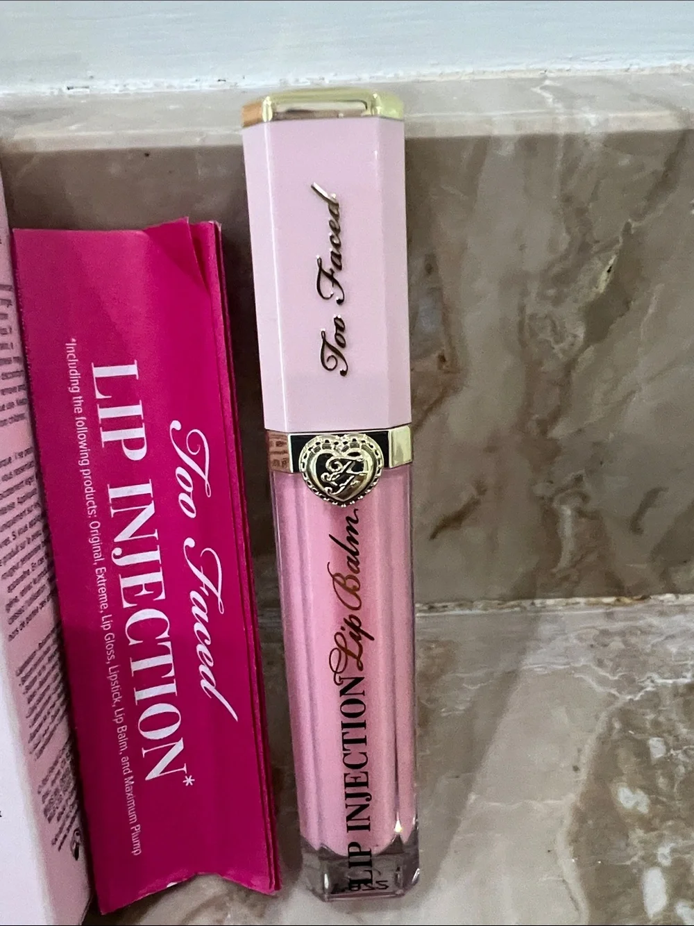 New in box  Too Faced lip, injection, lip, balm, power pumping liquid balm